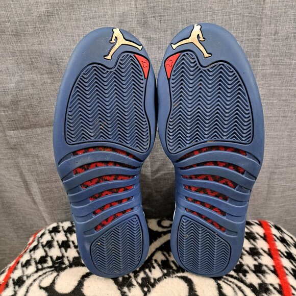 Size 13 Men Nike Air Jordan 12 Retro French Blue White Leather 2015 - Picture 6 of 14